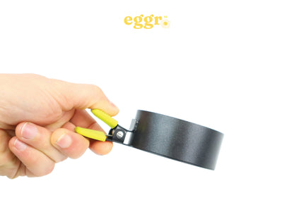 eggr air fryer egg cooker ith easy open and close functionality to allow your egg to glide out onto your food